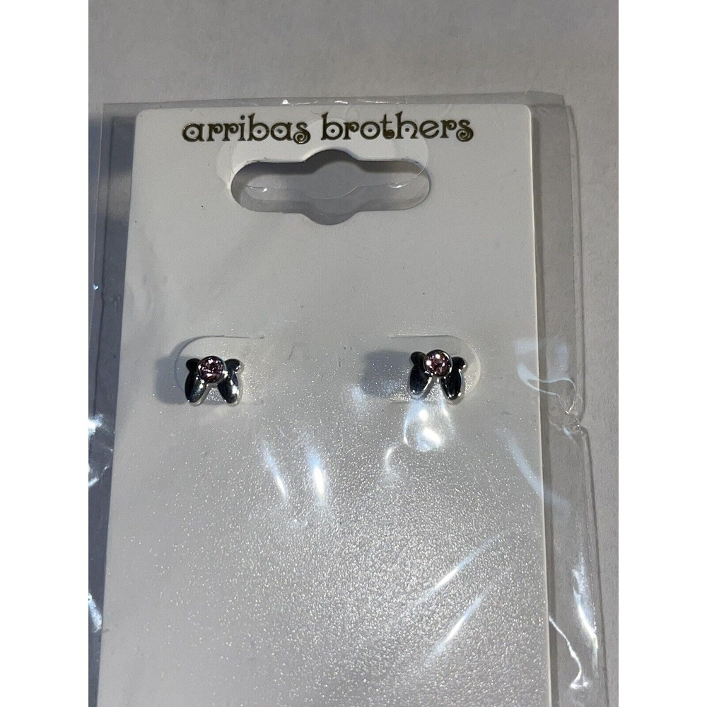 Minnie Mouse Bow Disney Park Arribas Earrings Made with Crystals from Swarovski